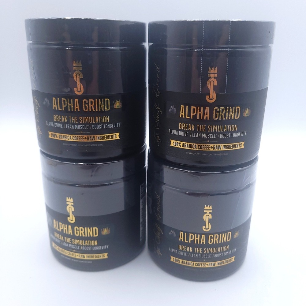 4 x Alpha Grind  Instant Maca Coffee  Natural Energy  Brain Nootropic Exp 9/27